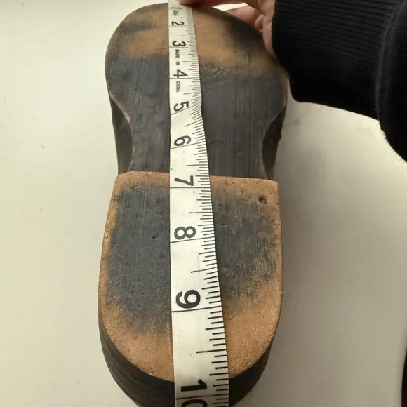 FREE PEOPLE Mont Blanc Sandal Black Leather Slip On Shoes size 8.5 - Picture 9 of 9